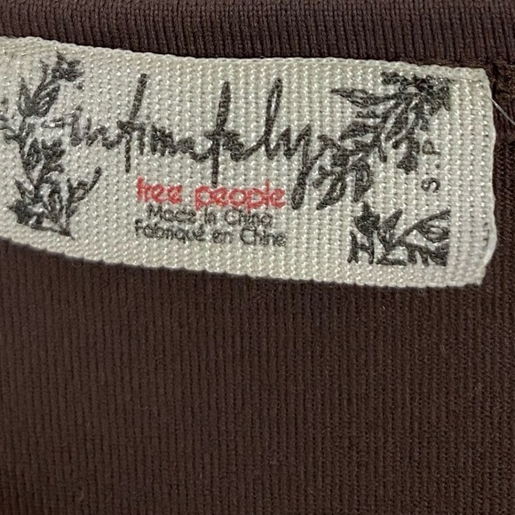 Free People intimately Truth or Square Bodysuit Small Brown Long sleeve Thong - Picture 4 of 12